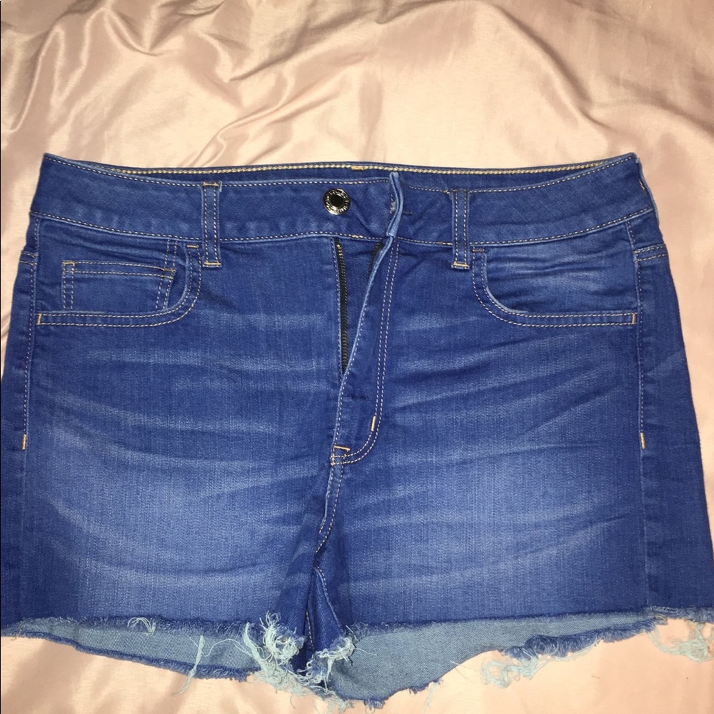 american eagle shorts hi rise shortie